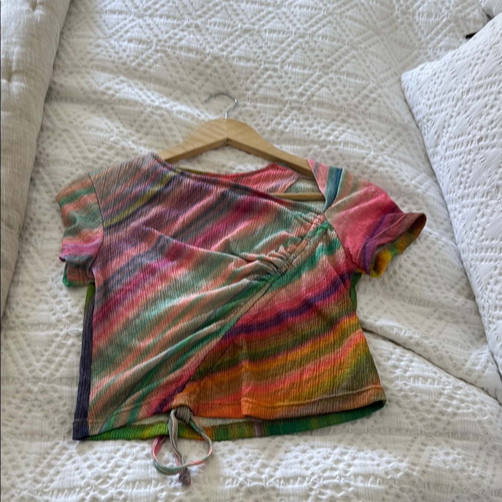 TACH Multicolor Striped Crop Top